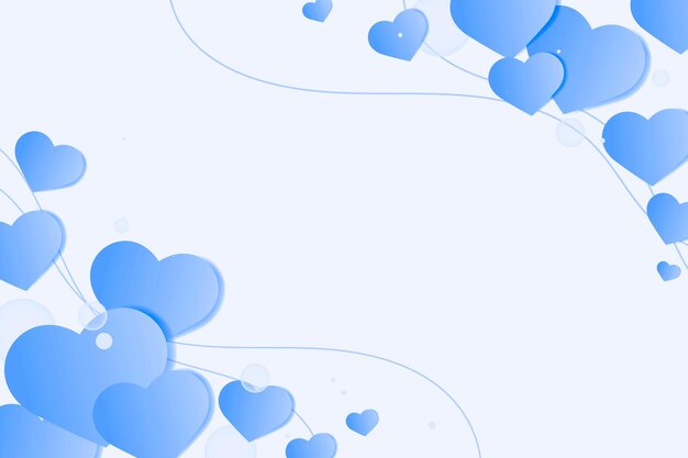Fondo de borde decorado con corazón de vector