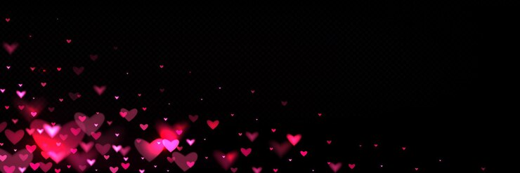 Vector gratuito fondo de borde de luz de brillo de bokeh de corazón rosa efecto de vector de brillo de amor abstracto mágico para banner de san valentín de lujo con textura de brillo y desenfoque plantilla de partículas brillantes románticas premium
