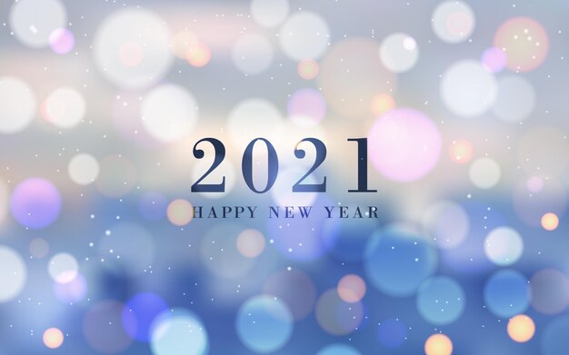 Fondo borroso año nuevo 2021
