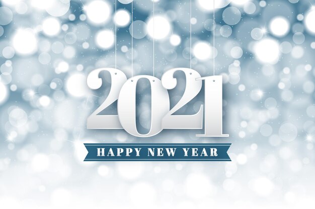 Fondo borroso año nuevo 2021