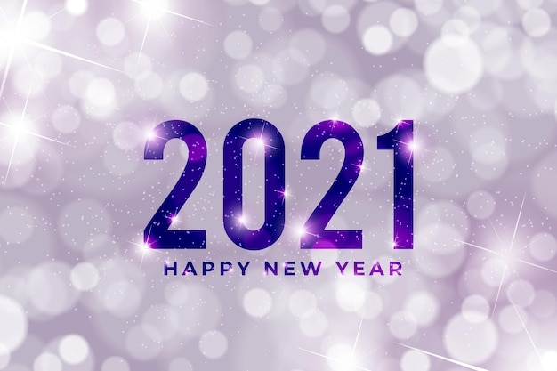 Fondo borroso año nuevo 2021