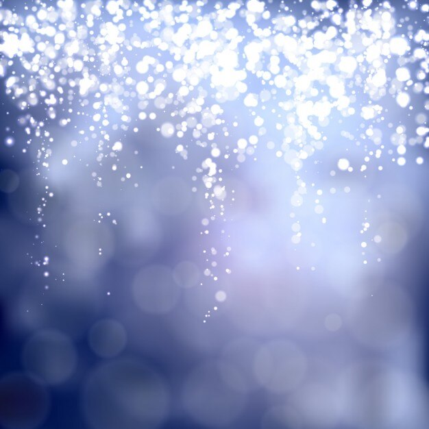 Fondo borroso azul con luces centelleantes