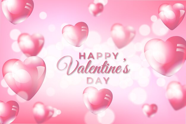 Fondo borroso del día de san valentín