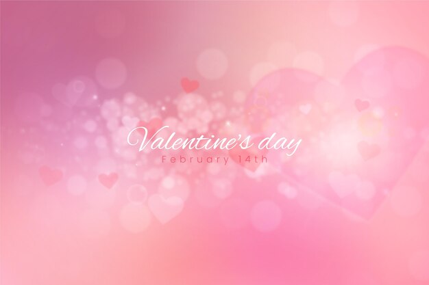 Fondo borroso del día de san valentín