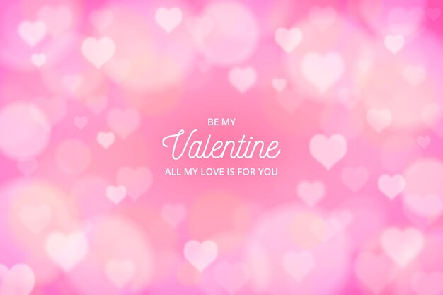 El fondo borroso del día de San Valentín