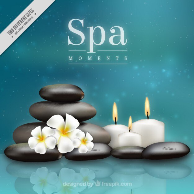Fondo borroso con elementos de spa
