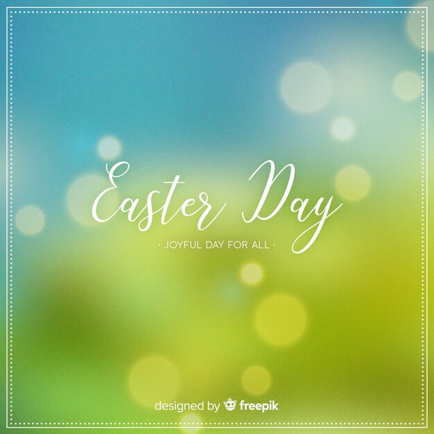 El fondo borroso del feliz día de Pascua