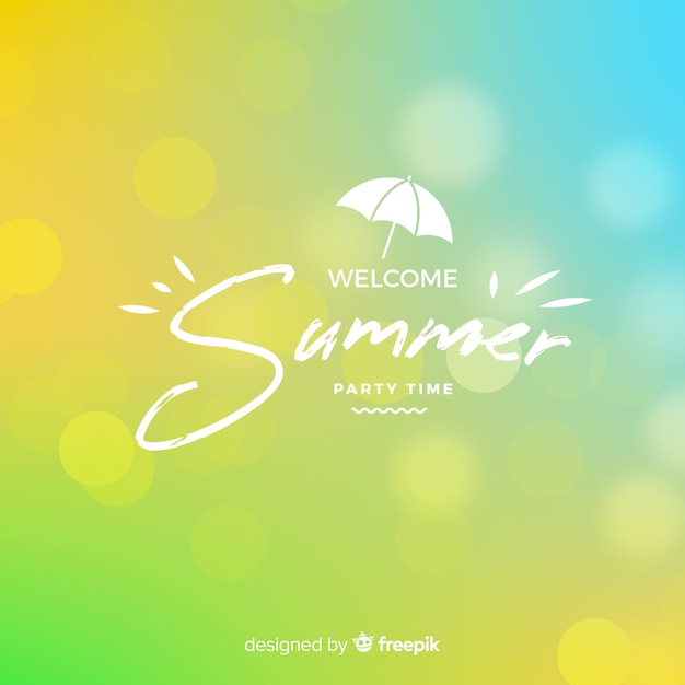 Vector gratuito fondo borroso de hello summer