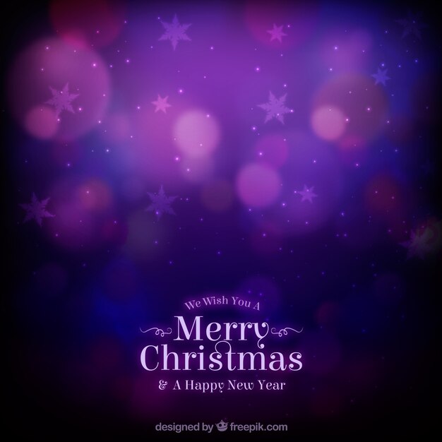 Fondo borroso púrpura de navidad