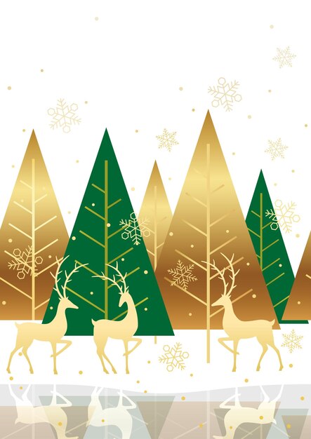 Fondo De Bosque De Invierno De Vector Transparente Con Espacio De Texto. Horizontalmente repetible.