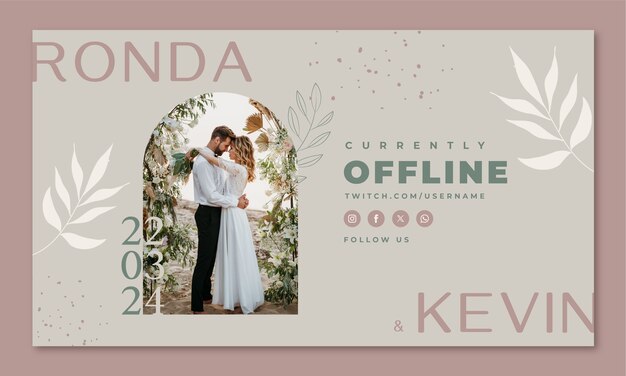 Fondo botánico de contracción de la boda