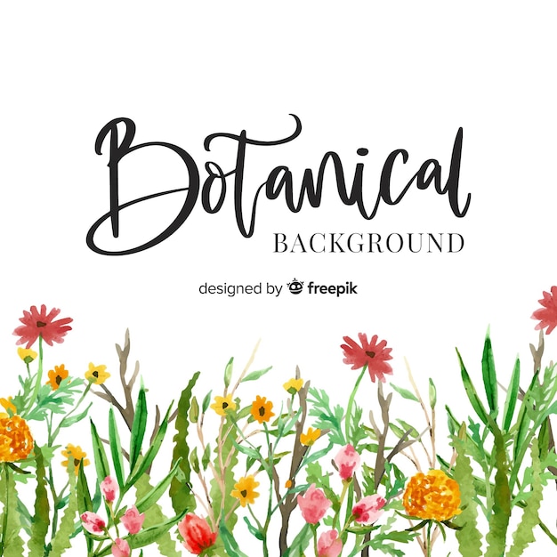 Fondo botánico pintura