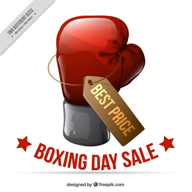 Vector gratuito fondo del boxing day con guante de boxeo