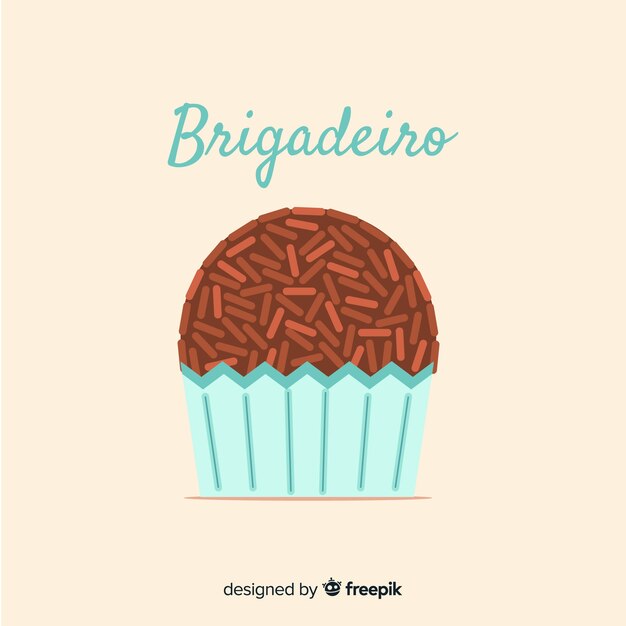 Fondo brigadeiro dibujado a mano