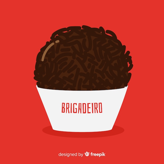 Vector gratuito fondo brigadeiro plano