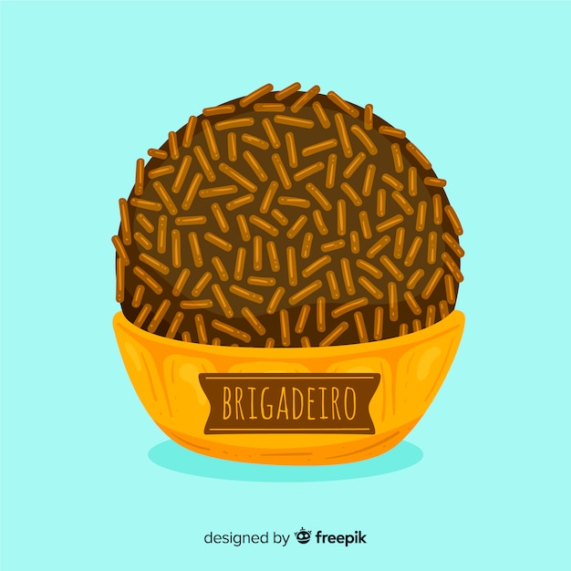 Vector gratuito fondo brigadeiro plano