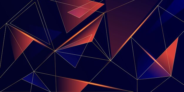 Fondo brillante abstracto bajo poli