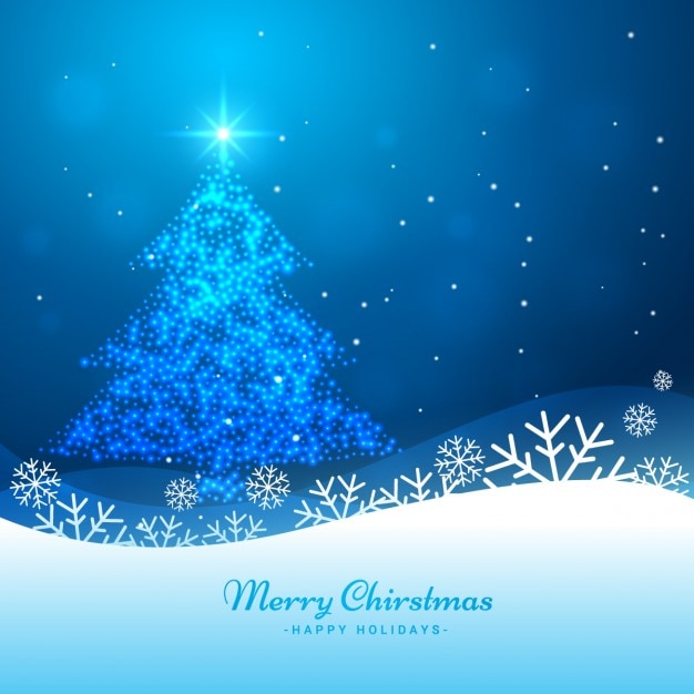 Fondo con brillante árbol de Navidad