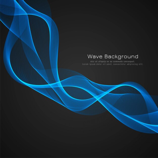 Fondo brillante azul elegante abstracto de la onda de la onda