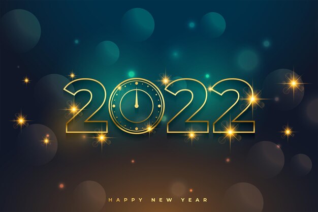 Fondo brillante brillante feliz año nuevo 2022