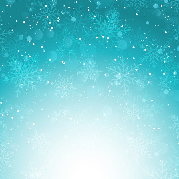 Fondo brillante de navidad con copos de nieve