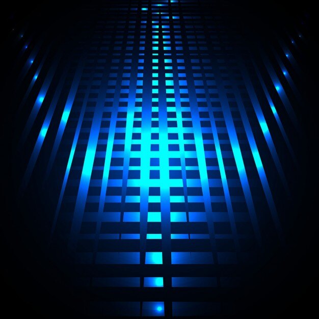 Fondo de brillantes líneas azules