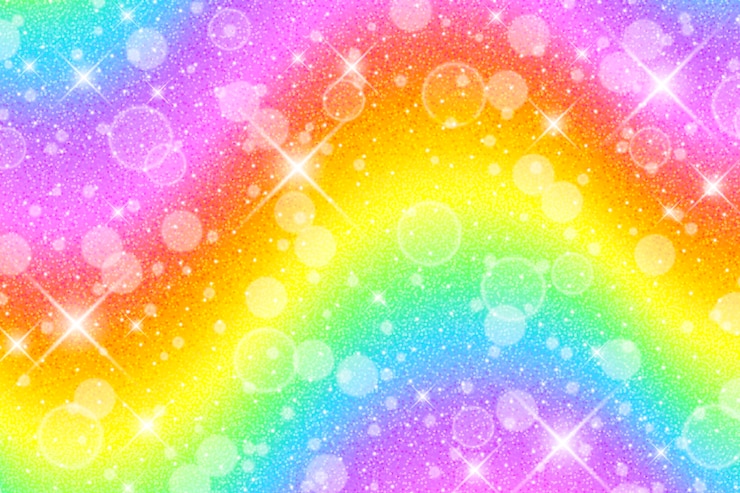 Vector gratuito fondo de brillo de arco iris en gradiente