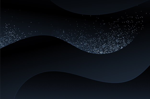 Fondo de brillo negro realista