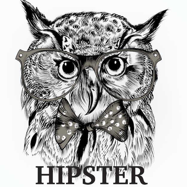 Fondo de búho hipster