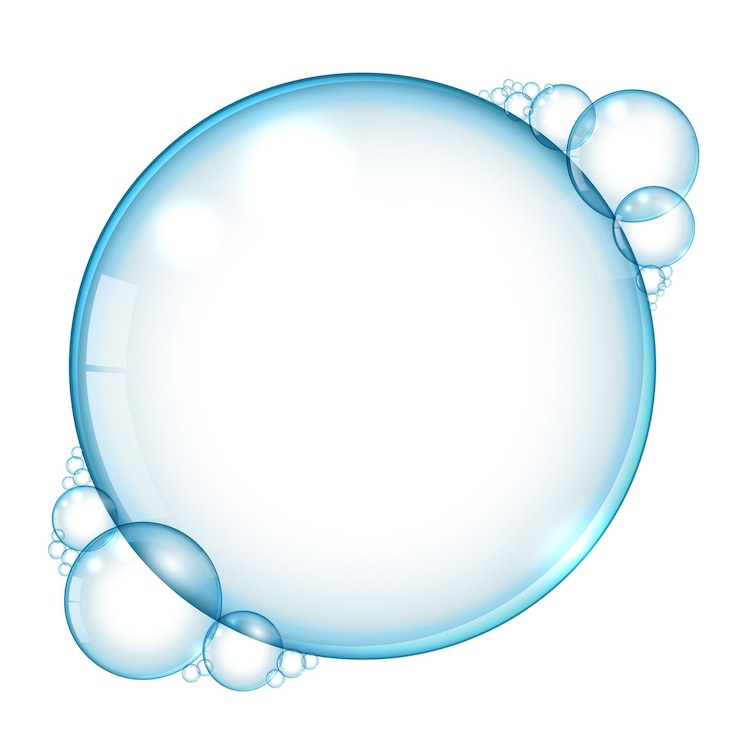 Vector gratuito fondo de burbujas de agua con espacio de texto