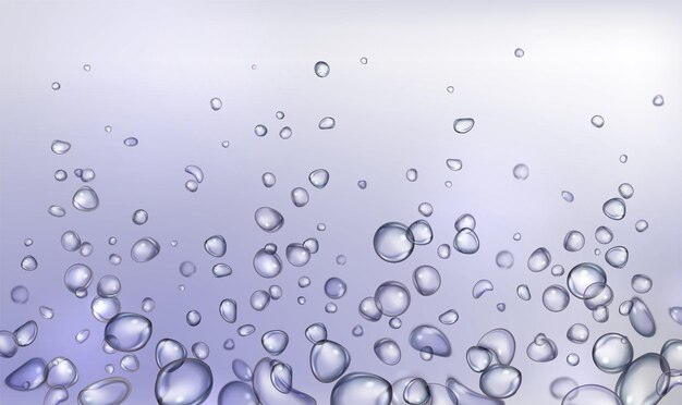 Fondo de burbujas gaseosas bajo el agua