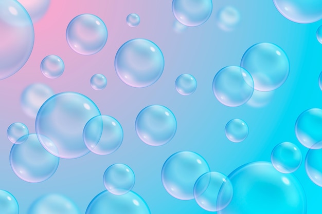 Fondo de burbujas de jabón de estilo realista