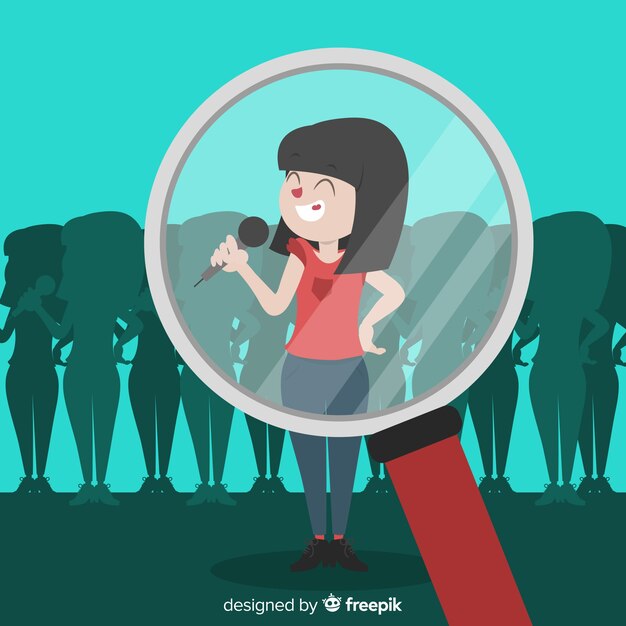 Fondo buscando talento chica cantando