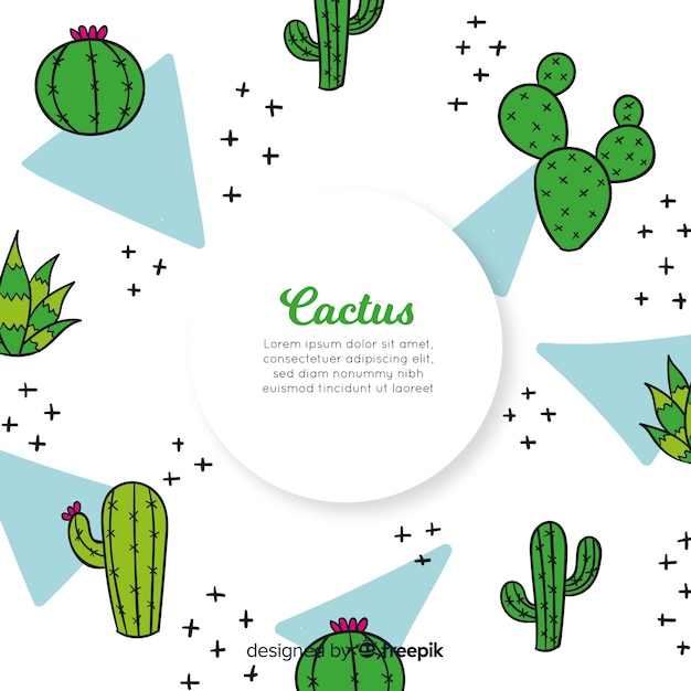 Fondo cactus garabato