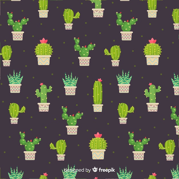 Vector gratuito fondo cactus oscuro