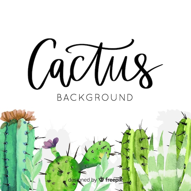 Vector gratuito fondo de cactus