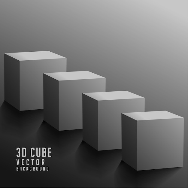 Fondo de caja sólida cuboide geométrico abstracto 3d
