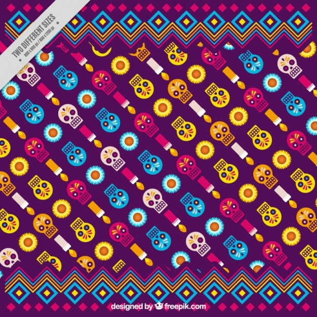 Vector gratuito fondo de calavera y velas de colores