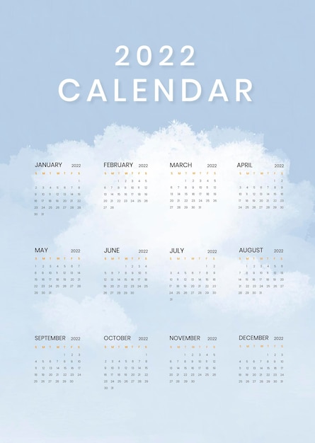 Fondo de calendario editable anual botánico