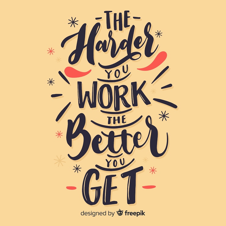 Vector gratuito fondo caligráfico de una cita motivacional.