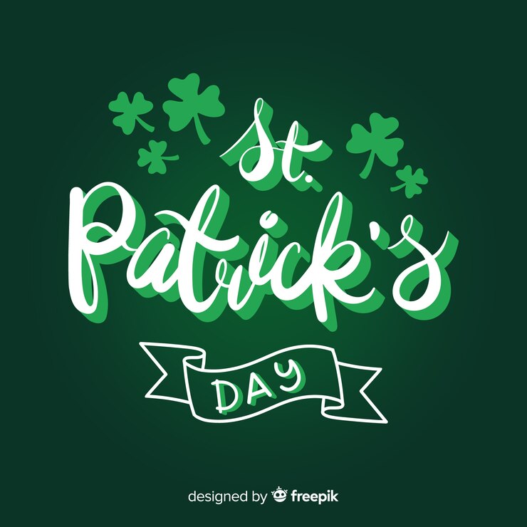 Vector gratuito fondo caligráfico del día de san patricio