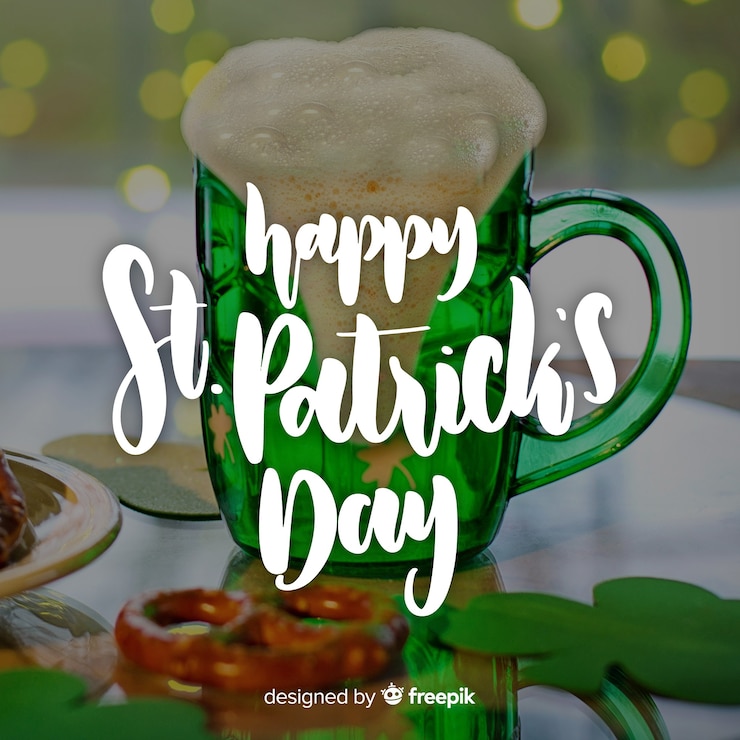 Vector gratuito fondo caligráfico del día de san patricio