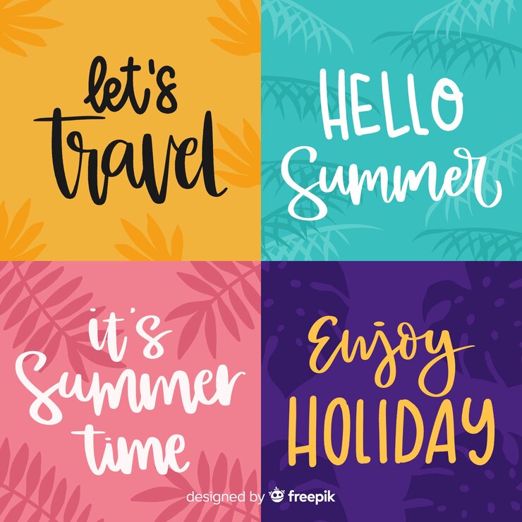Vector gratuito fondo caligráfico de hello summer