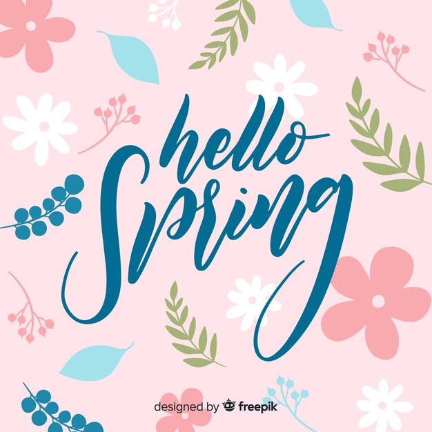 Fondo caligráfico de primavera