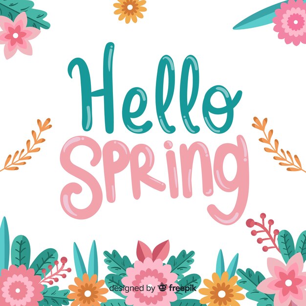 Fondo caligráfico de primavera