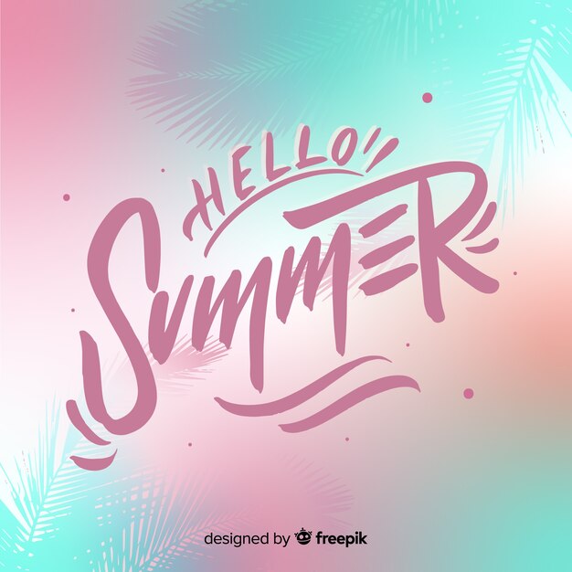 Fondo caligráfico de verano
