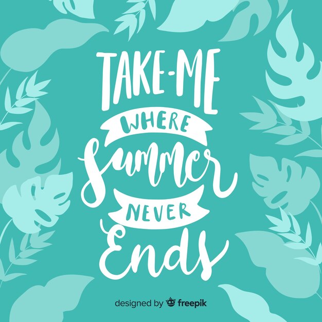Fondo caligráfico de verano