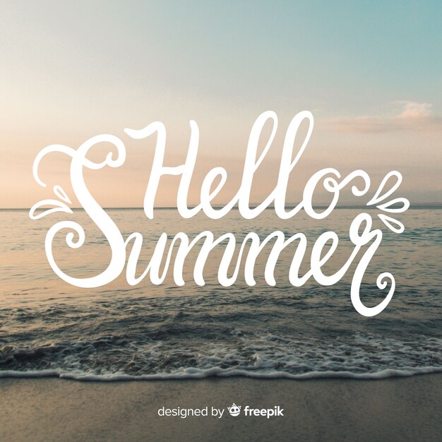 Fondo caligráfico de verano