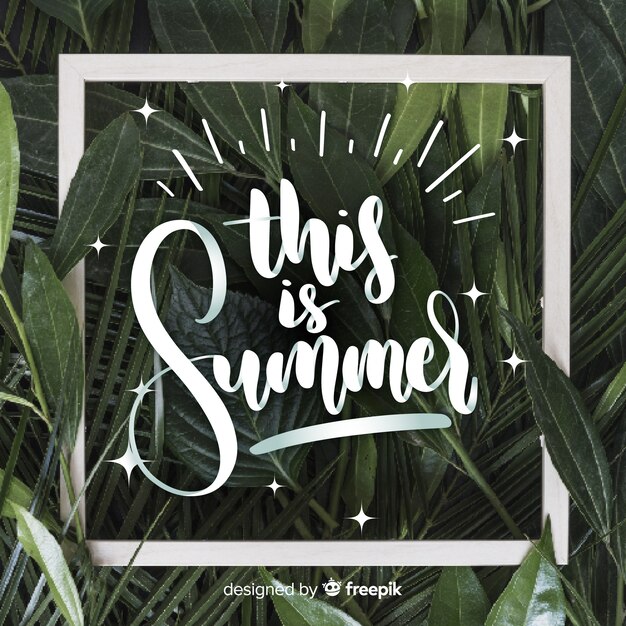 Fondo caligráfico de verano