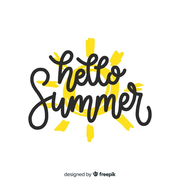 Fondo caligráfico de verano 